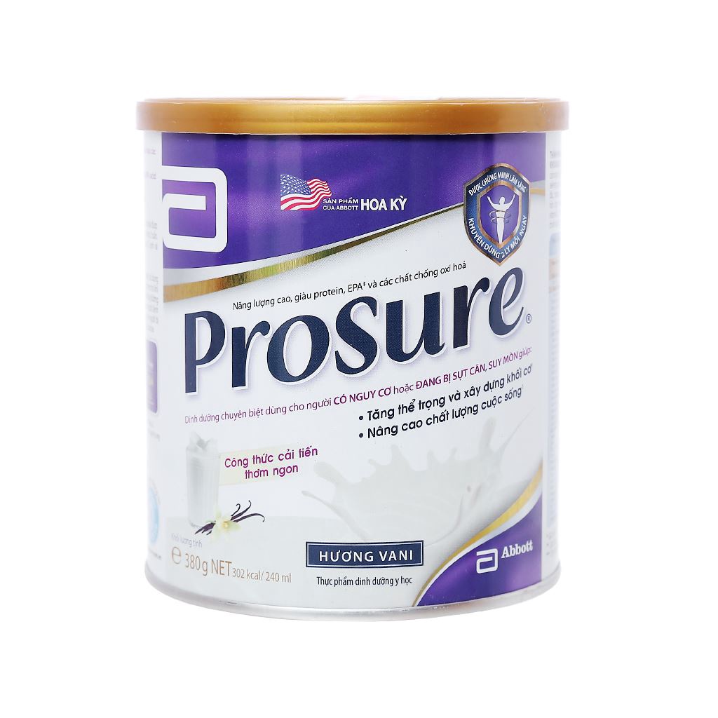 Sữa abbott prosure 380g hương vanilla dành cho người ung thư Extaste