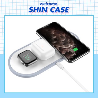 Bộ sạc không dây Đế sạc để bàn 3 trong 1 CW24 Hoco Chính Hãng - Shin Case