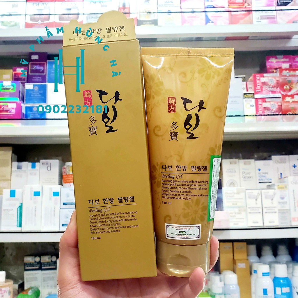 Gel tẩy tế bào chết Dabo, tẩy tế bào chết thảo dược Dabo Peeling Gel 180ml