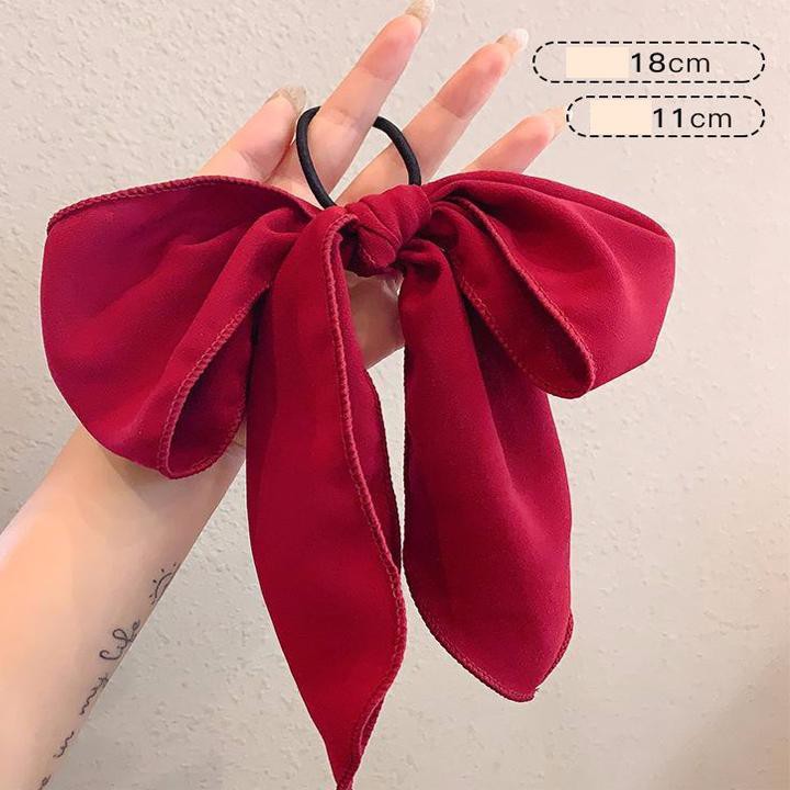 Cài tóc nơ buộc tóc cô bé khăn đỏ phong cách tiểu thư Hàn Quốc cosplay