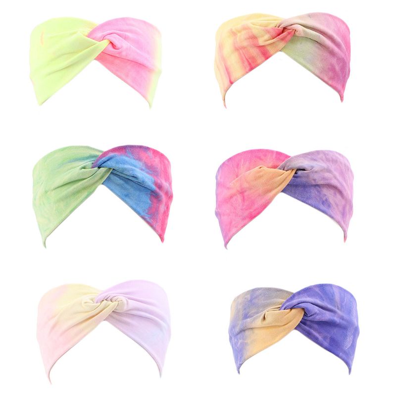 Băng Đô Nhuộm Màu Loang Kiểu Dáng Thể Thao Cho Nữ