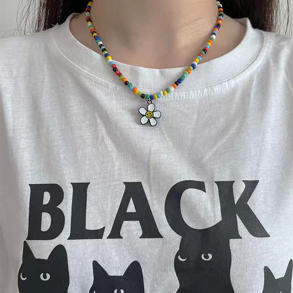 JARRED Vòng cổ Mặt Hoa Hướng Dương Cười Thời Trang Cho Nữ