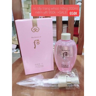 Nước tẩy trang whoo hồng full 200ml sỉ