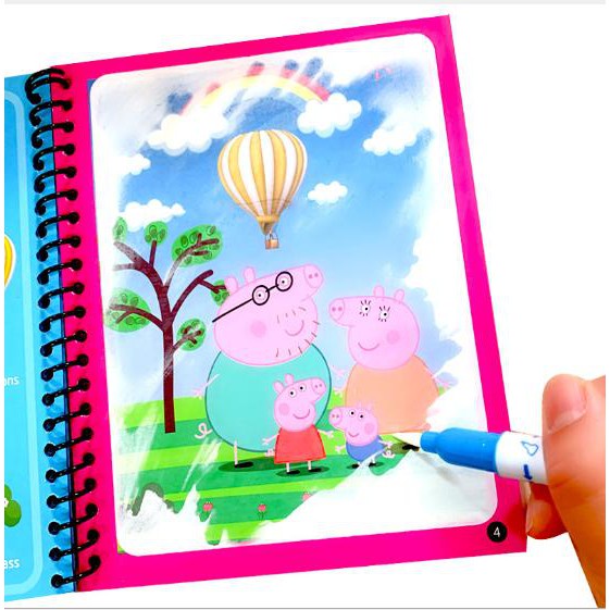 Tranh tô màu cho bé PLAYKID sách tô màu ma thuật có thể sử dụng nhiều lần PK 031