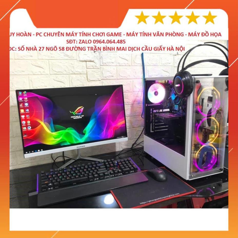 SẢN PHẨM BÁN CHẠY NHẤT -  máy tính cấu hình khủng chơi PUBG - GTA5,LOL,Fifa 4..Màn hình cong 24inch 144hz