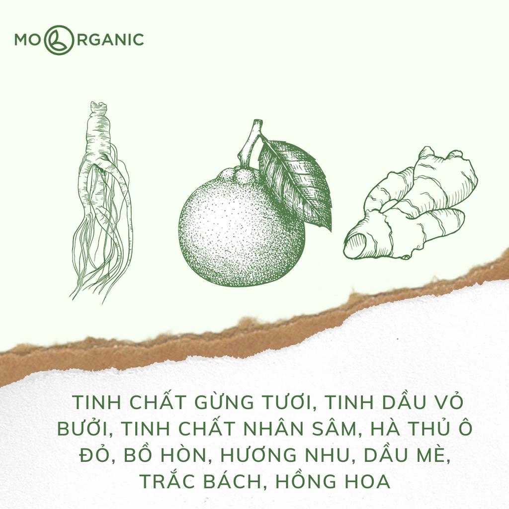 Dầu gội gừng tươi nhân sâm Mơ Organic giảm nhờn, phục hồi gãy rụng, kích thích mọc tóc