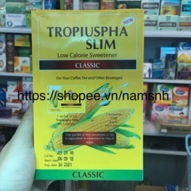 Đường Bắp Ăn Kiêng Tropiuspha Slim -Hộp 50 Gói *2,5gr