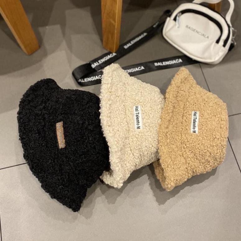 Mũ len lông cừu LYNS nón bucket chất liệu phong cách ulzzang cá tính dễ phối đồ.  ྇