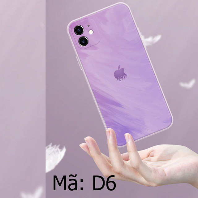 Ốp lưng iphone Color Loang Sơn, ốp dẻo cạnh vuông ip 6/6plus/6s/6splus/7/7plus/8/8plus/x/xs/xs Max/11/11pro/12/12 promax