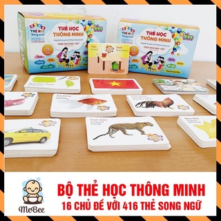 Bộ thẻ học thông minh 16 chủ đề tiếng Anh- tiếng Việt cho bé (hàng có sẵn)