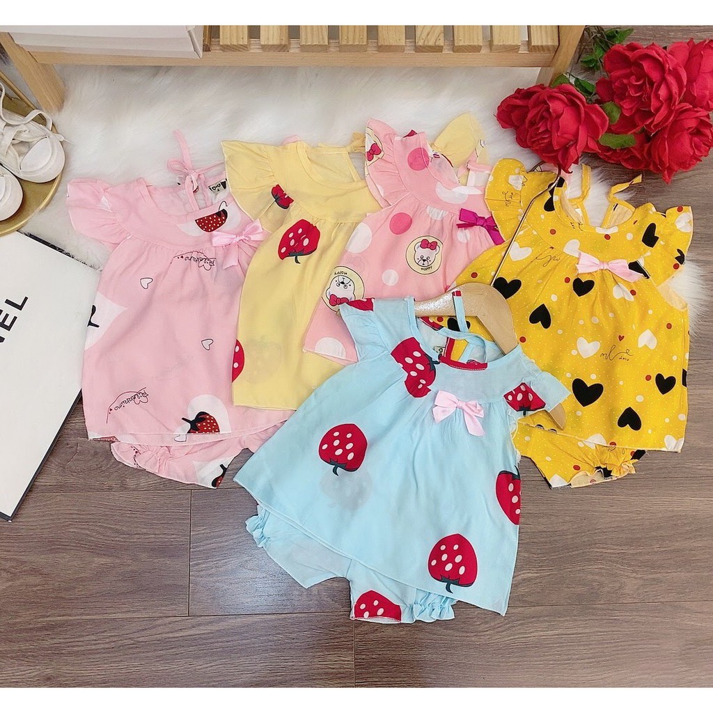 Bộ Lanh Cho Bé Gái Từ 1 - 5 Tuổi - Mẫu Lấy Ngẫu Nhiên