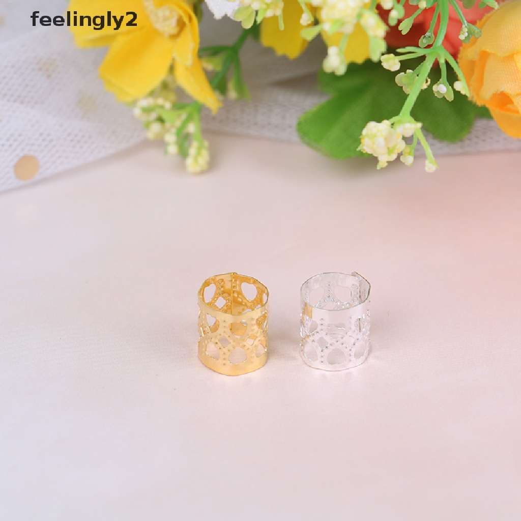 Set 20 phụ kiện tết tóc dạng kẹp có thể điều chỉnh màu vàng bạc thời trang