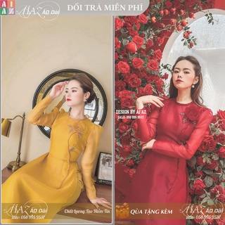 Áo dài cách tân nữ tay dài thủ công az15