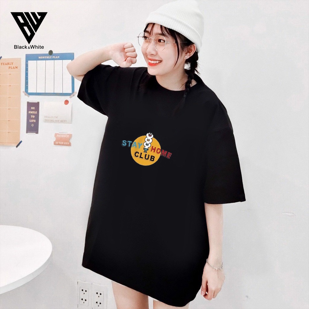 【FREE SHIP】Áo Thun Tay Lỡ nam nữ unisex in HOME CLUB chất vải dày mịn co dãn 4 chiều- BW Fashion