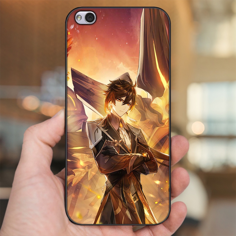 Ốp lưng Xiaomi Redmi 5A viền đen in hình Zhongli Genshin Impact