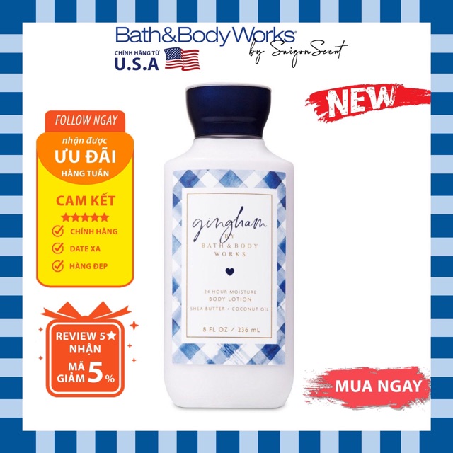 Dưỡng Thể Bath and Body Works Gingham