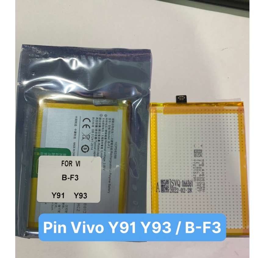 Pin chính hãng Vivo B-F3, Vivo Y91, Y91c, Y93, Y93s, Y95, U1, V11 3935, 4030mAh / Có bảo hành