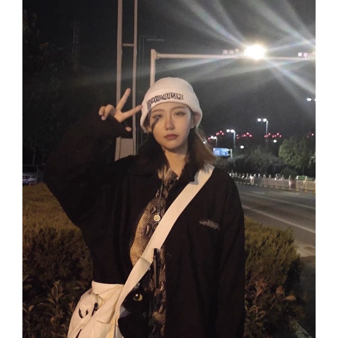 Áo sơ mi dài tay nelly [514030] dáng unisex form rộng (chất len tăm) 39 [SHA 514030 CYMJ] | BigBuy360 - bigbuy360.vn