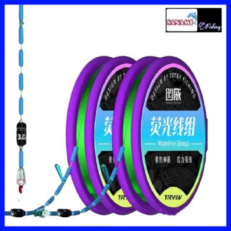 Trục Câu Cá Cao Cấp 2 Trong 1, Chất Liệu Lụa Tàng Hình Siêu Tải Cuốn Sẵn SDC14 -Sanami Fishing