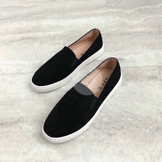 ( ảnh thật ) Slip on da lộn kẻ gót