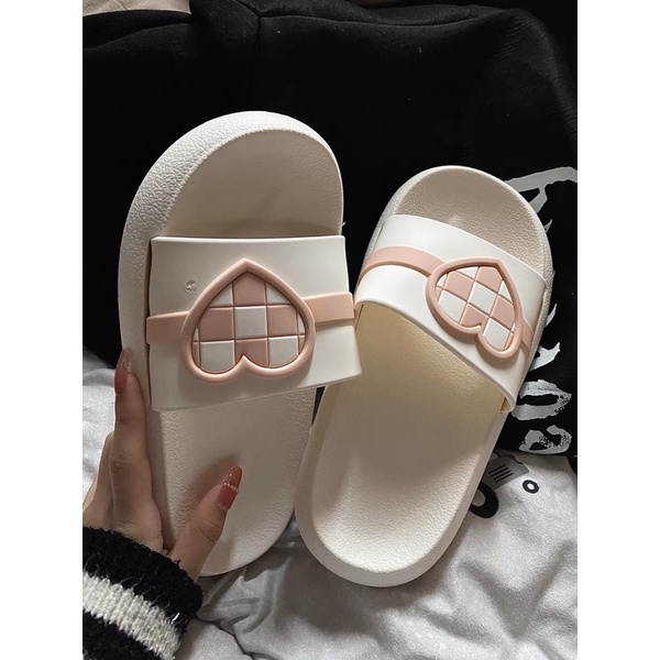 DÉP ĐẾ CAO/DÀY CAO SU HỌA TIẾT HÌNH TRÁI TIM CARO DỄ THƯƠNG