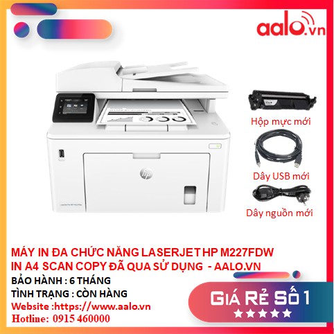 MÁY IN ĐA CHỨC NĂNG LASERJET HP M227FDW IN A4 SCAN COPY ĐÃ QUA SỬ DỤNG - AALO.VN | BigBuy360 - bigbuy360.vn