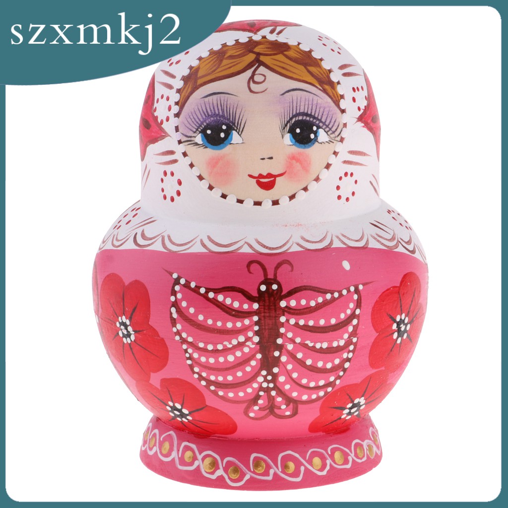Bộ Búp Bê Nga Matryoshka Matryoshka 10 Món Bằng Gỗ szxmkj2
