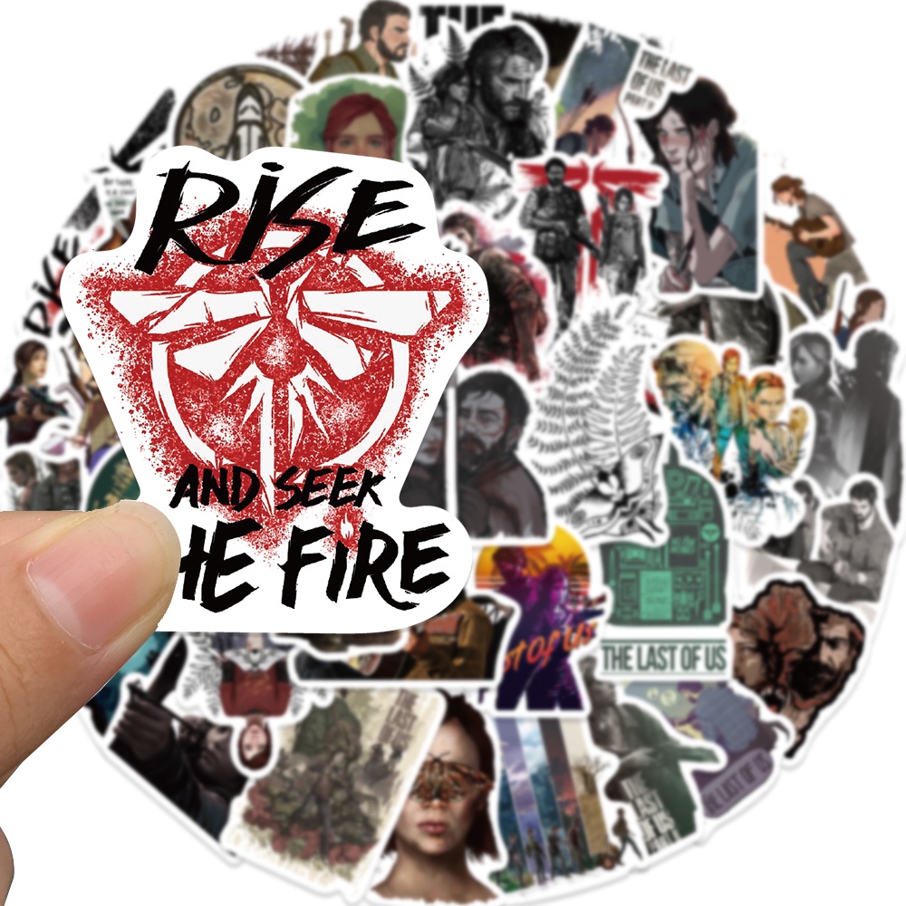 Bộ 50 Miếng Dán Hình Nhân Vật Game The Last of Us Chống Thấm Nước Trang Trí Vali / Điện Thoại / Ván Trượt