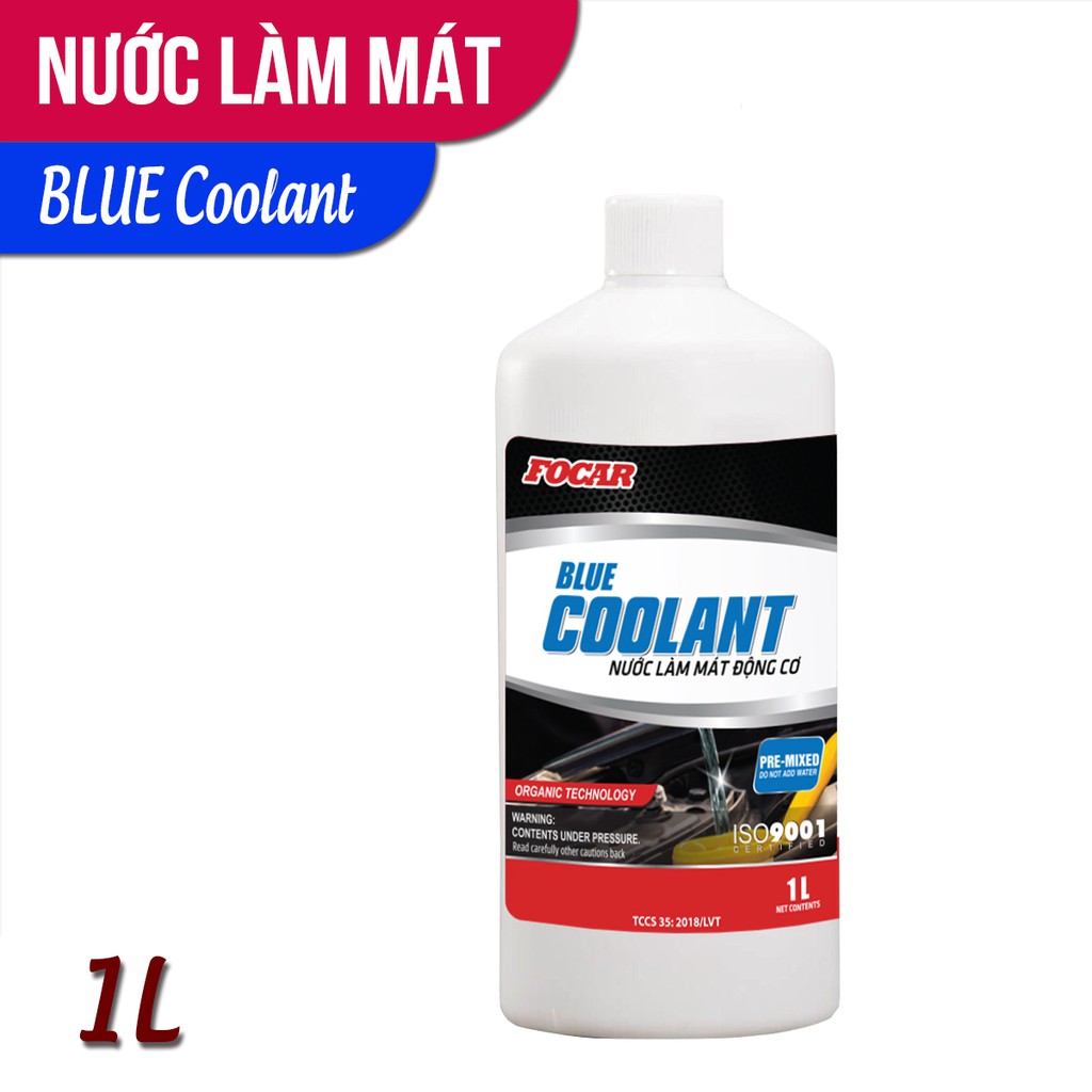 Nước làm mát động cơ ô tô Focar Blue Coolant 1L