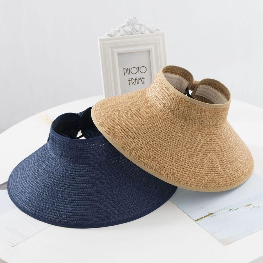 Mũ Rơm Chống Nắng / Tia UV Có Thể Gấp Gọn Cho Nữ