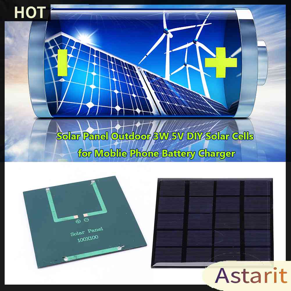 Tấm Sạc Pin Năng Lượng Mặt Trời 3W 5V Cho Pin Điện Thoại