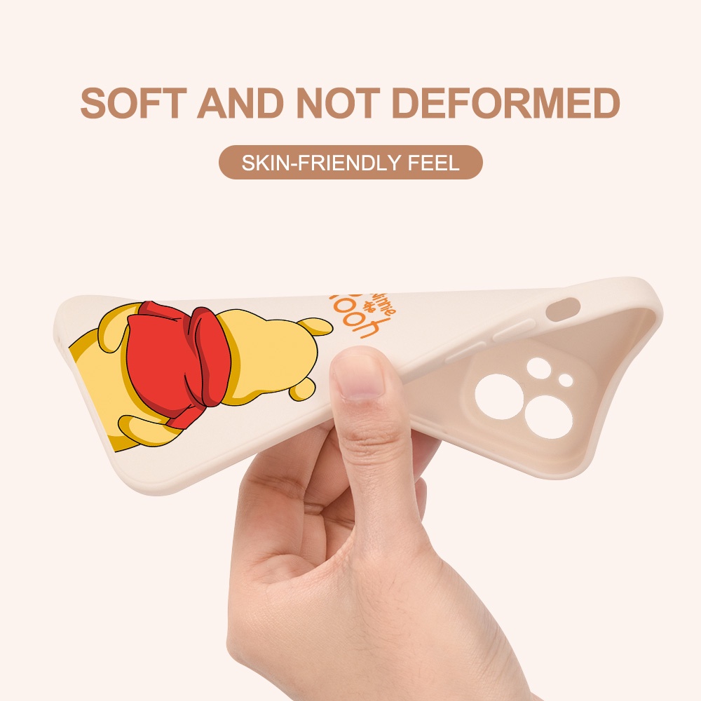 Ốp Điện Thoại Mềm Hình Gấu Pooh H120 Cho iPhone 12 13 XR XS iP 11 Pro Max iP 8 7 Plus 6S 6 Plus