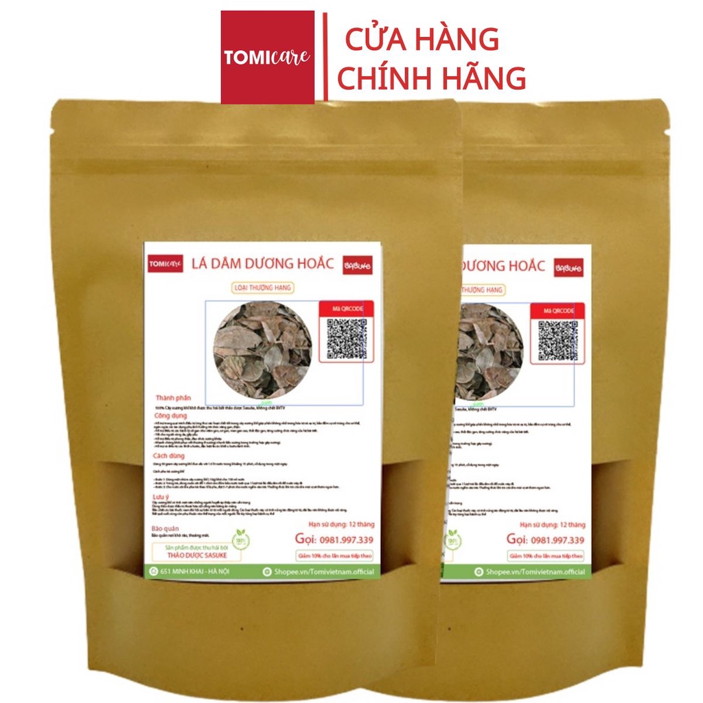Lá dâm dương hoắc thượng hạng Sasuke 1kg hỗ trợ tăng cường sinh lực