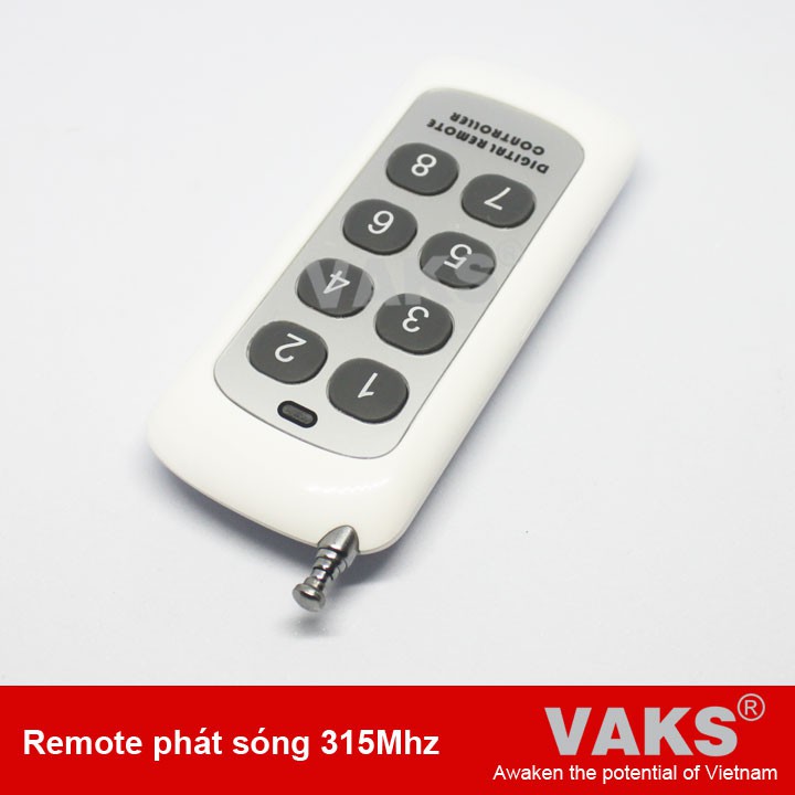 01 cái Remote điều khiển từ xa phát sóng xuyên tường 315Mhz RM03 - loại 8 nút số