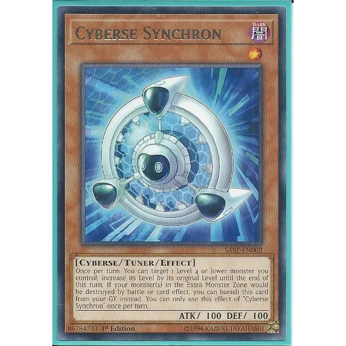 Lá bài thẻ bài Yugioh SAST-EN002 Cyberse Synchron – Rare