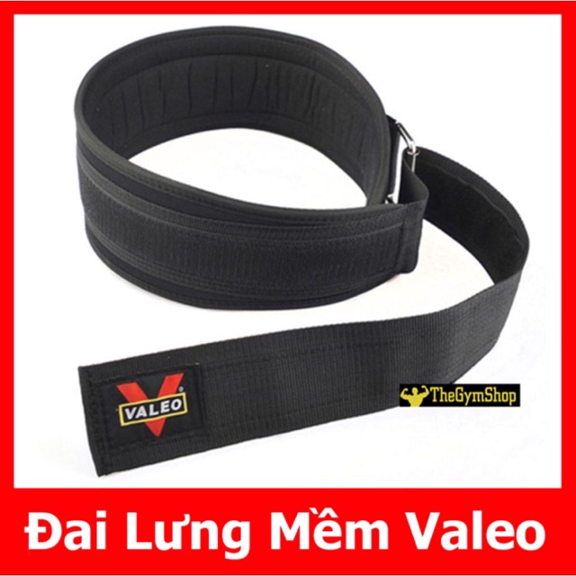 SALE Đai lưng mềm tập gym Valeo, hỗ trợ bảo vệ lưng cho người tập thể hình .