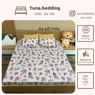 Ga gối poly - nhiều mẫu hoa lá - không có vỏ chăn