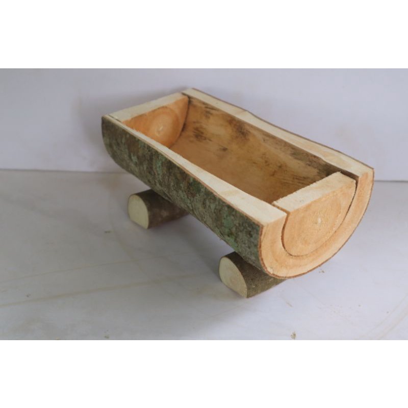 Châu gỗ trồng sen đá, sương rồng