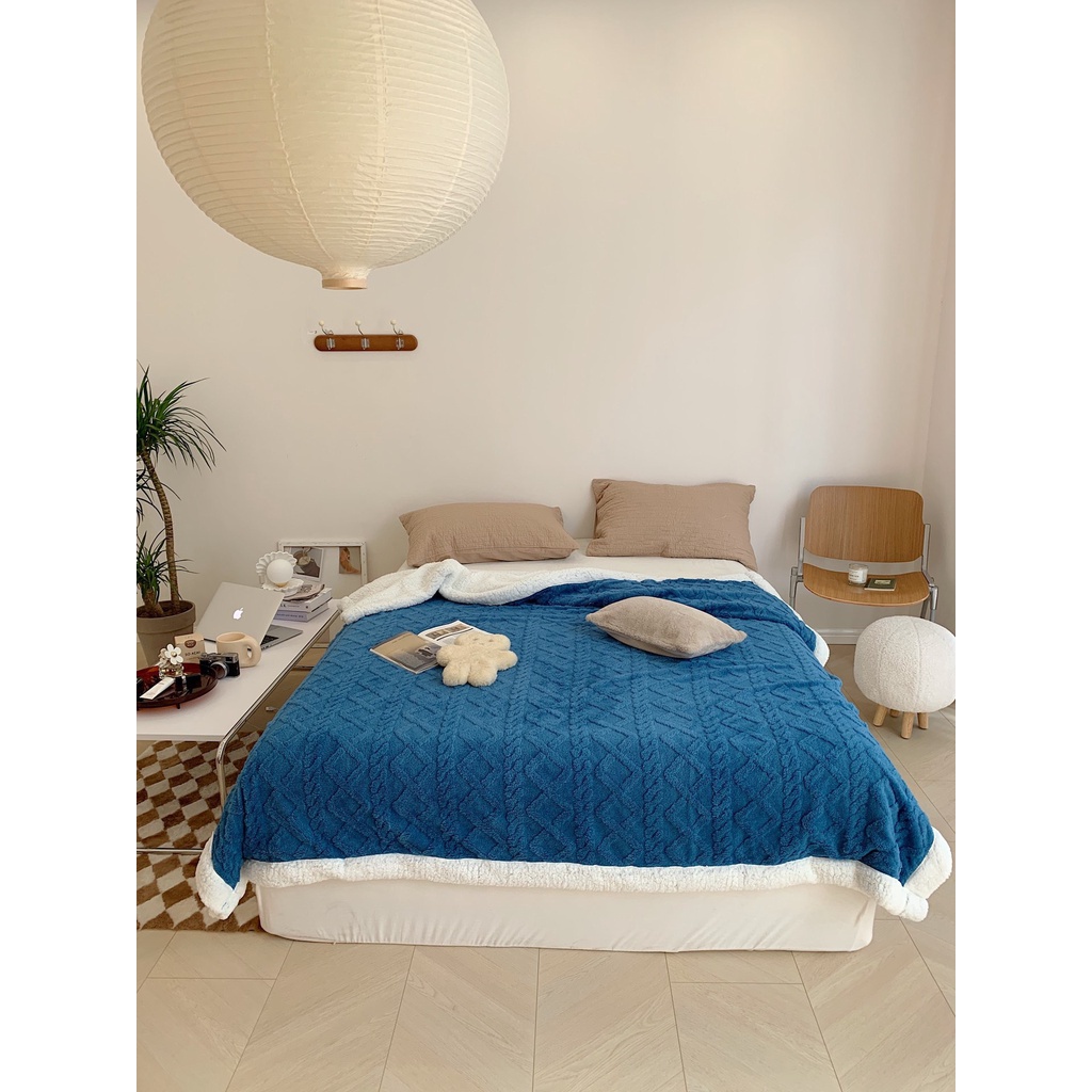 Chăn Len Lông Cừu TAFURONG_LOẠI 1_Mềm Len Cừu Mông Cổ thế hệ mới Làm ấm nhanh, Nặng 2kg5, Kích thước 2mx2m3 Giá rẻ