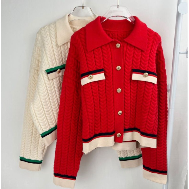 Áo cardigan polo túi vuông-jocasta