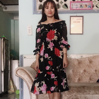 Váy maxi trễ vai