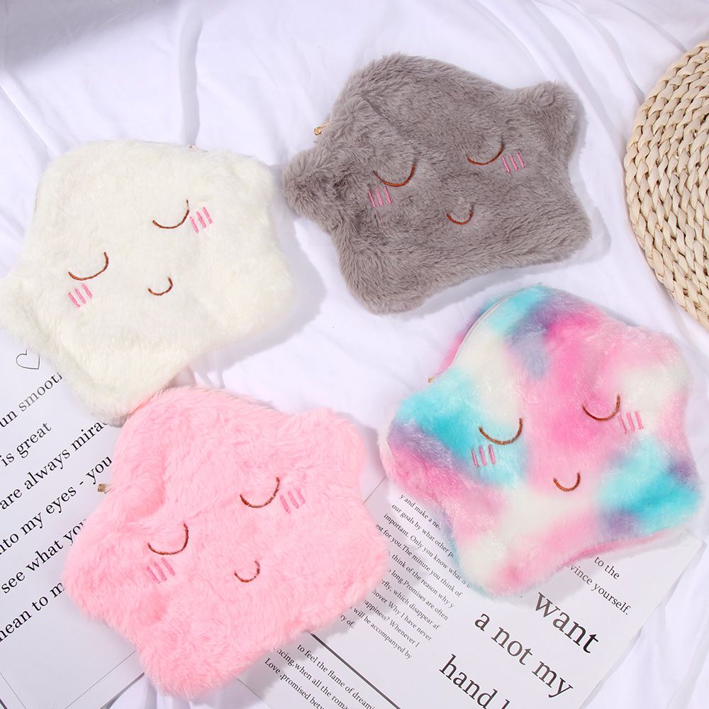 Túi đeo chéo lông nhung mihan1 hình ngôi sao nhiều màu sắc dễ thương cho bé