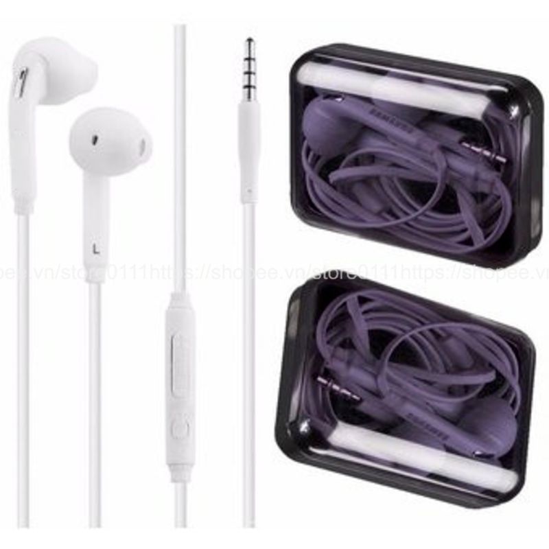 Tai nghe chuôi tròn giắc cắm 3.5mm tích hợp mic đàm thoại tương thích cho điện thoại, PC, laptop, máy nghe nhạc