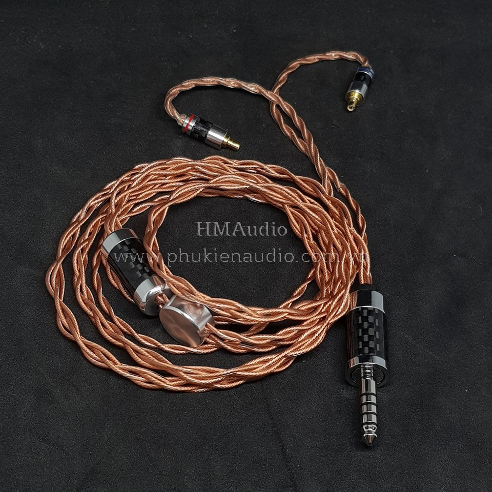 Dây tai nghe đồng OFC 1.2mm tết 4 - Sennheiser IE100/ IE400/ IE500 Pro