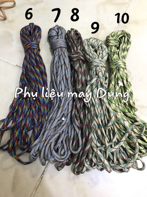 Dây dù paracord bảng size 4mm- giá bán 1 mét