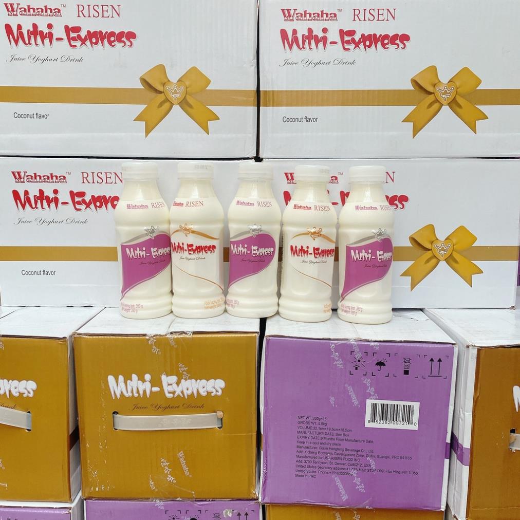 Thùng 15 chai sữa chua uống hoa quả Wahaha 350ml