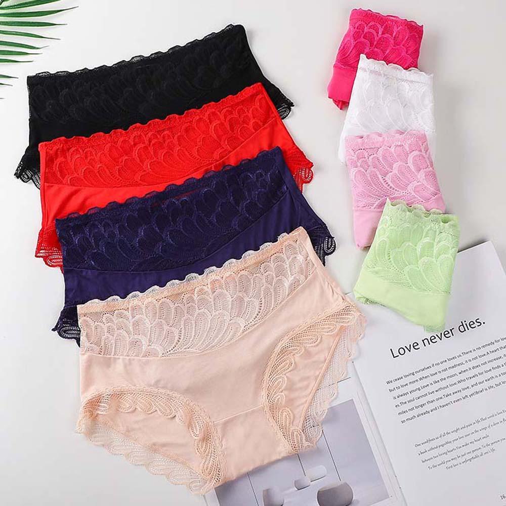 OCEANMAP Quần Lót Cotton Phối Ren Quyến Rũ Dành Cho Nữ