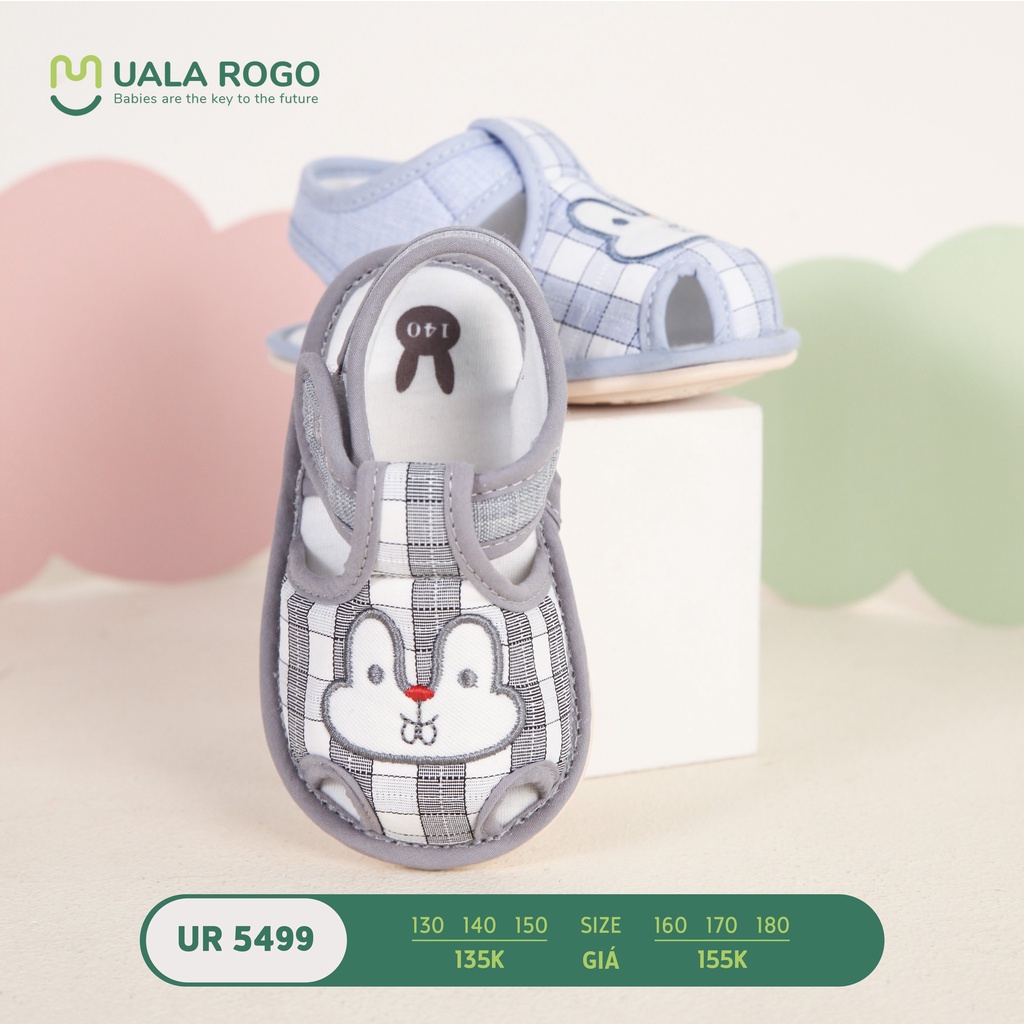 UALA ROGO-Giày tập đi con thỏ 2 răng chuẩn y khoa đế cao su non chống trơn trượt bé trai bé gái siêu mềm nhẹ