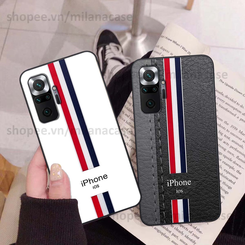 Ốp Xiaomi Redmi Note 10 / Note 10 Pro in giả da phong cách thể thao, cá tính, thời trang