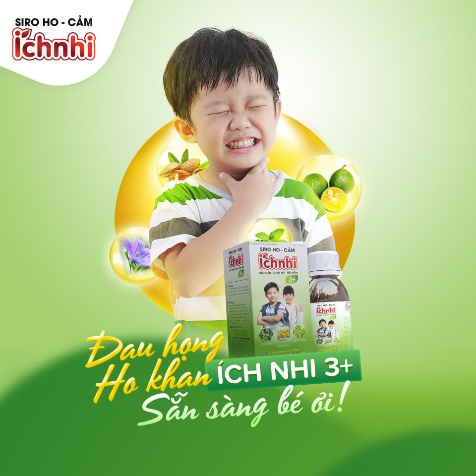 Siro Ho Cảm Ích Nhi 3+ - Tiêu đờm, Giải cảm